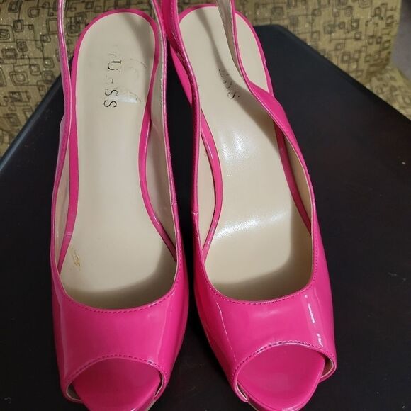 GUESS SLINGBACK PEEP TOE HIGH HEEL STILETTOS PUMP - Picture 3 of 11
